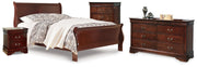 Alisdair Brown Queen Sleigh Bed, Dresser, Chest and Nightstand from Ashley - Lara Furniture
