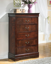 Alisdair Brown Queen Sleigh Bed, Dresser, Chest and Nightstand from Ashley - Lara Furniture