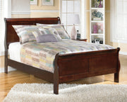 Alisdair Reddish Brown Full Sleigh Bed and Nightstand from Ashley - Lara Furniture