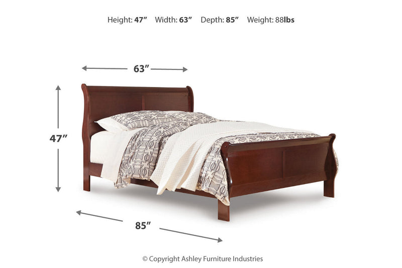 Alisdair Reddish Brown California King Sleigh Bed -  Ashley - Lara Furniture