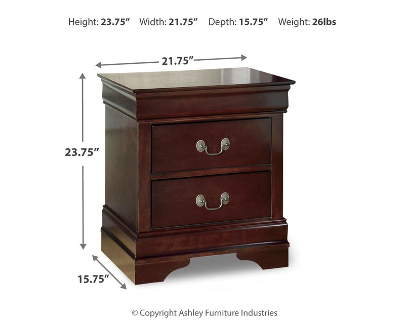 Alisdair Brown Queen Sleigh Bed, Dresser, Chest and Nightstand from Ashley - Lara Furniture