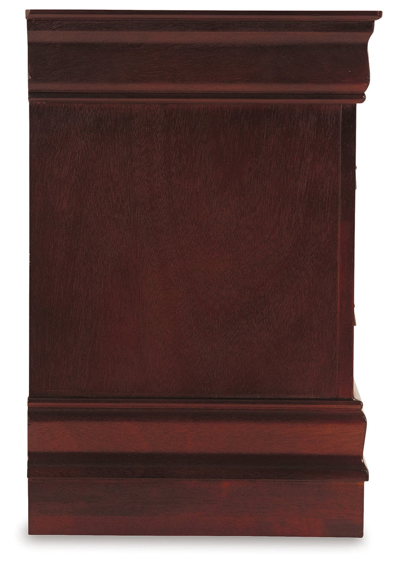Alisdair Reddish Brown Full Sleigh Bed and Nightstand from Ashley - Lara Furniture