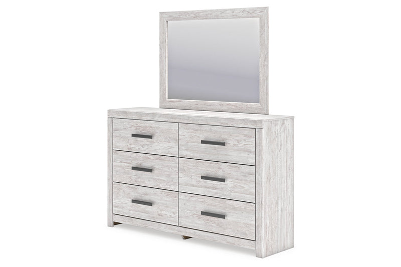 Cayboni Whitewash Dresser and Mirror -  Ashley - Lara Furniture