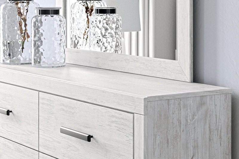 Cayboni Whitewash Dresser and Mirror -  Ashley - Lara Furniture