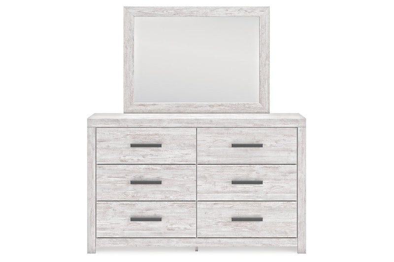 Cayboni Whitewash Dresser and Mirror -  Ashley - Lara Furniture