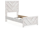 Cayboni Whitewash Twin Panel Bed -  Ashley - Lara Furniture