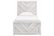 Cayboni Whitewash Twin Panel Bed -  Ashley - Lara Furniture