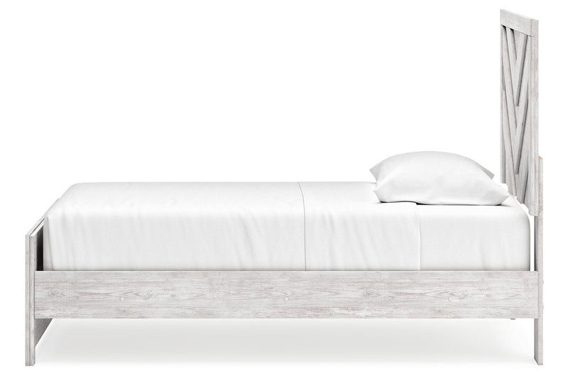 Cayboni Whitewash Twin Panel Bed -  Ashley - Lara Furniture