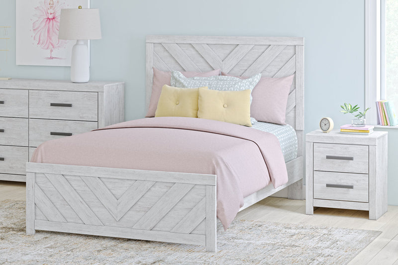 Cayboni Whitewash Full Panel Bed -  Ashley - Lara Furniture