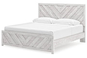 Cayboni Whitewash King Panel Bed -  Ashley - Lara Furniture