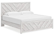 Cayboni Whitewash King Panel Bed -  Ashley - Lara Furniture