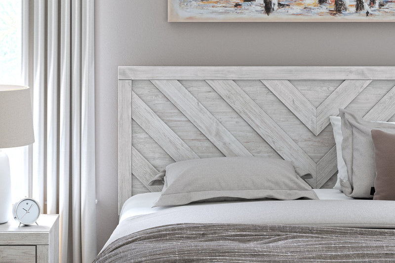 Cayboni Whitewash King Panel Bed -  Ashley - Lara Furniture