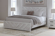 Cayboni Whitewash King Panel Bed -  Ashley - Lara Furniture