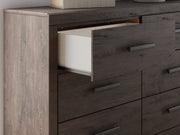 Prendonea Dark Charcoal Queen Panel Bed, Dresser and Nightstand from Ashley - Lara Furniture