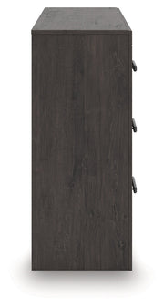 Prendonea Dark Charcoal Queen Panel Bed, Dresser and Nightstand from Ashley - Lara Furniture