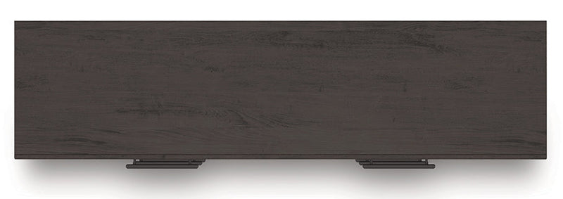 Prendonea Dark Charcoal Queen Panel Bed, Dresser and Nightstand from Ashley - Lara Furniture