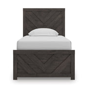 Prendonea Charcoal Twin Panel Bed from Ashley - Lara Furniture