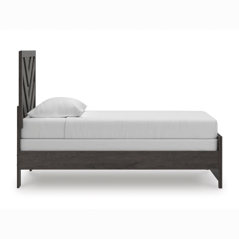 Prendonea Charcoal Twin Panel Bed from Ashley - Lara Furniture