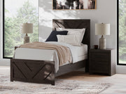 Prendonea Charcoal Twin Panel Bed from Ashley - Lara Furniture
