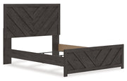 Prendonea Dark Charcoal Queen Panel Bed, Dresser and Nightstand from Ashley - Lara Furniture