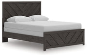 Prendonea Dark Charcoal Queen Panel Bed, Dresser, Mirror and Nightstand from Ashley - Lara Furniture