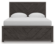 Prendonea Dark Charcoal Queen Panel Bed, Dresser and Nightstand from Ashley - Lara Furniture
