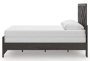 Prendonea Dark Charcoal Queen Panel Bed, Dresser and Nightstand from Ashley - Lara Furniture