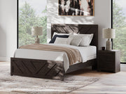 Prendonea Dark Charcoal Queen Panel Bed, Dresser and Nightstand from Ashley - Lara Furniture