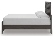 Prendonea Dark Charcoal King Panel Bed, Dresser, Mirror and Nightstand from Ashley - Lara Furniture