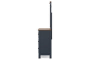 Landocken Brown/Blue Dresser and Mirror -  Ashley - Lara Furniture