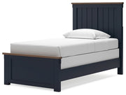 Landocken Brown/Blue Twin Panel Bed, Chest and Nightstand from Ashley - Lara Furniture