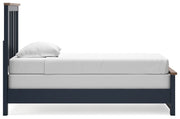 Landocken Brown/Blue Twin Panel Bed, Chest and Nightstand from Ashley - Lara Furniture