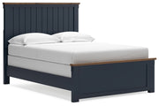Landocken Full Panel Bed, Dresser and Mirror in Brown/Blue from Ashley - Lara Furniture