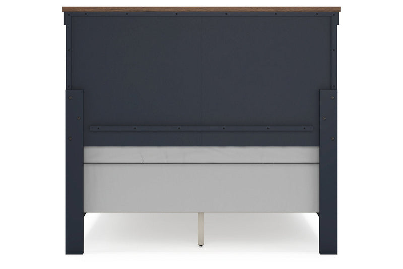 Landocken Brown/Blue Full Panel Bed -  Ashley - Lara Furniture