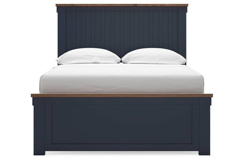 Landocken Brown/Blue Full Panel Bed -  Ashley - Lara Furniture