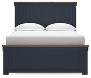 Landocken Full Panel Bed, Dresser and Mirror in Brown/Blue from Ashley - Lara Furniture