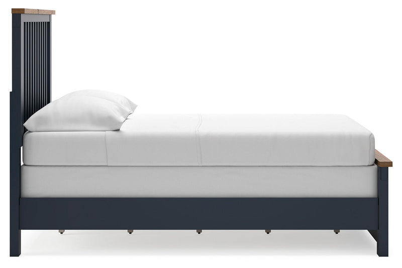 Landocken Brown/Blue Full Panel Bed -  Ashley - Lara Furniture