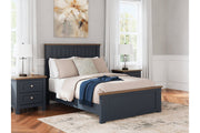 Landocken Brown/Blue Full Panel Bed -  Ashley - Lara Furniture