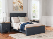 Landocken Full Panel Bed, Dresser and Mirror in Brown/Blue from Ashley - Lara Furniture