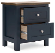 Landocken Brown/Blue Twin Panel Bed, Chest and Nightstand from Ashley - Lara Furniture