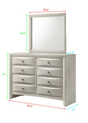 Emily White Bedroom Mirror (Mirror Only) from Crown Mark - Lara Furniture