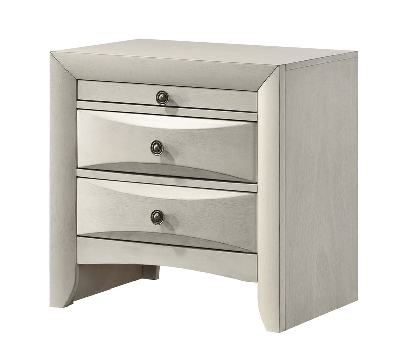 Emily White Nightstand from Crown Mark - Lara Furniture