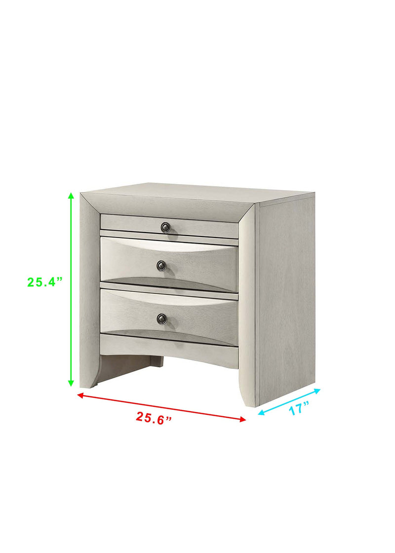Emily White Nightstand from Crown Mark - Lara Furniture