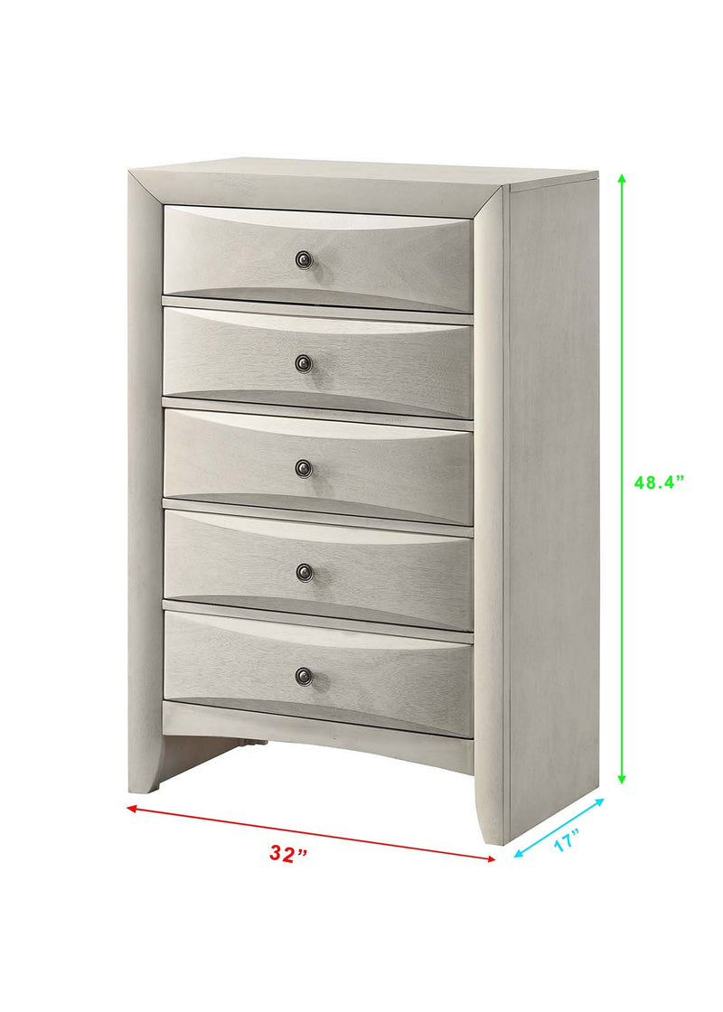 Emily White Chest from Crown Mark - Lara Furniture