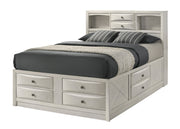 Emily White Queen Storage Platform Bed from Crown Mark - Lara Furniture