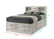 Emily White Storage Platform Bedroom Set from Crown Mark - Lara Furniture