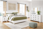 Binterglen White California King Panel Bed -  Ashley - Lara Furniture