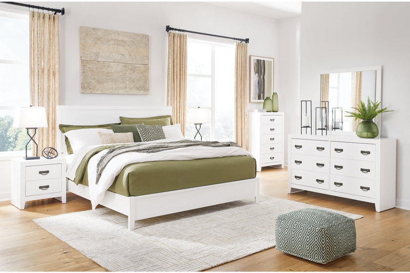 Binterglen White California King Panel Bed -  Ashley - Lara Furniture
