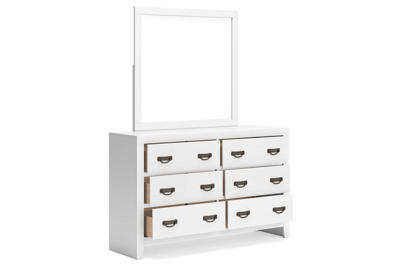 Binterglen White Dresser and Mirror -  Ashley - Lara Furniture