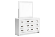 Binterglen White Dresser and Mirror -  Ashley - Lara Furniture